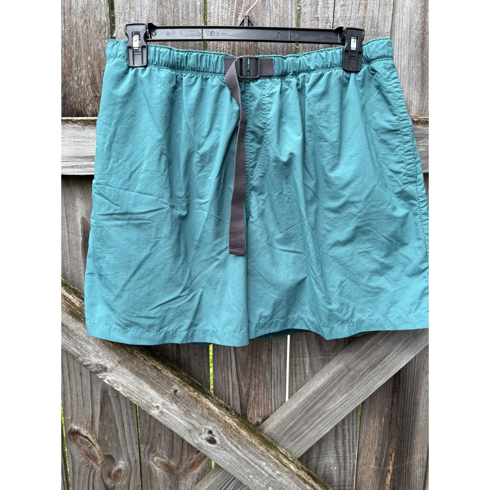 Columbia‎ Mens XL Teal Green Omni-Shade Hiking Shorts Belted Nylon AM4891
